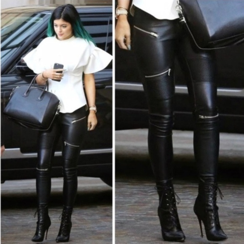 Zara Pleather Jeans as seen on Kylie